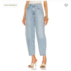 Agolde Women's High Rise Jeans - Light Blue